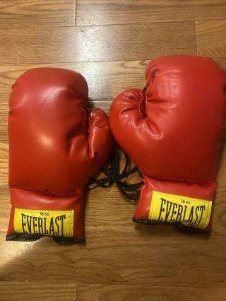 Vintage Everlast Boxing Gloves 16 Oz - Red Color Made In The Usa Exc.  Cond