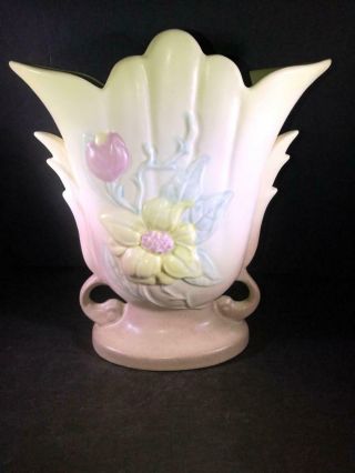 K) Rare Vintage 1940 Mcm Hull Art Pottery Magnolia Vase Usa 1 8 1/2 "