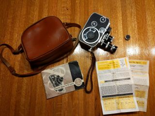 Vintage Bolex Paillard B8 8mm Movie Camera W/ Kern F/1.  9 13mm Lens & Case -