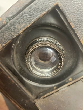 Antique auto Graflex Jr curtain aperture camera with zeiss Tessar series lens 2