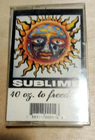 Sublime 40 Oz To Freedom Cassette 1992 Gasoline Alley Skunk Records Oop Rare Krs