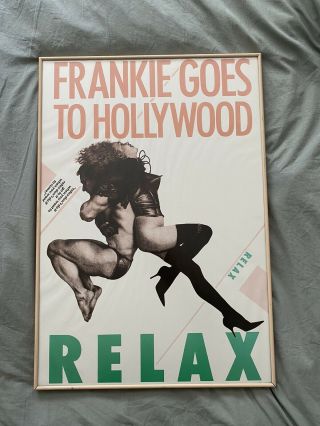 Rare 1984 Relax Frankie Goes To Hollywood Framed Promo Poster 19” X 28”