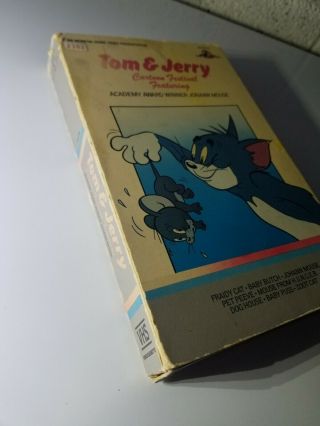 Cartoon Festival Featuring Tom & Jerry 1985 vhs big box folder MGM Vintage 3