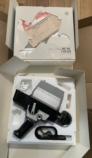 Bolex 150 8 Video Camera With Boxes And Shape