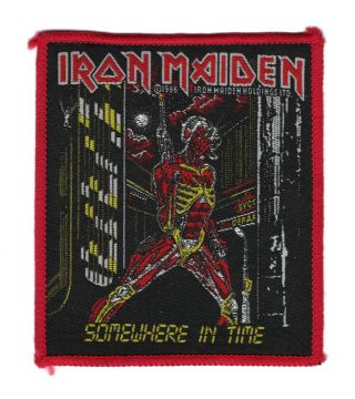 Iron Maiden - Somewhere In Time - Vintage Woven Patch - Old Stock