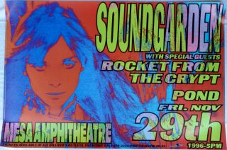 Rocket From The Crypt Soundgarden 1996 Frank Kozik Signed Ed Poster