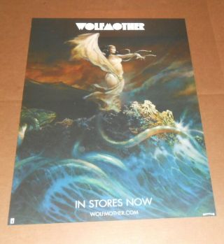 Wolfmother Debut Poster 2006 Promo 2 - Sided 18x24 Frazetta Sea Witch