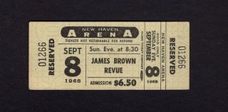 1968 James Brown Concert Ticket Haven Godfather Of Soul Hot Pants