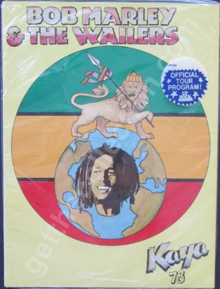 Bob Marley 1978 Kaya Tour Program - Perfect - Still -