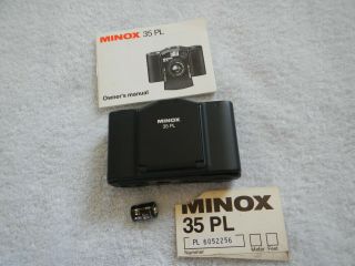 Vintage - Minox 35 Pl - Film Camera - Black - 1:2.  8 - Color Minotar - Germany