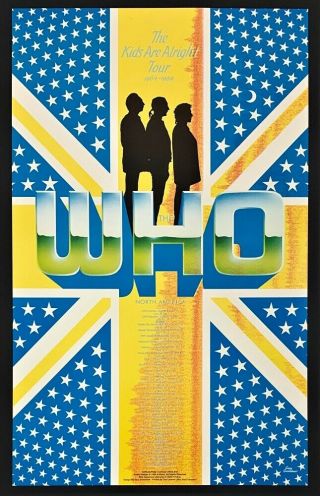 The Who Poster Kids Are Alright Tour 1989 Gary Grimshaw Pcl 23 Color Variant