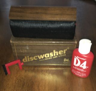 Vintage Vinyl Record Cleaning Discwasher D4 Record Care System Brush.
