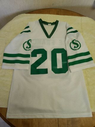 Cfl Vintage Saskatchewan Roughriders Fan Jersey From 1981 To 1984.  Size.  M