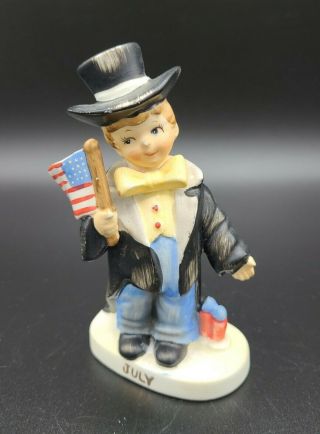 Vintage Lefton 4th Of July Birthday Boy Figurine