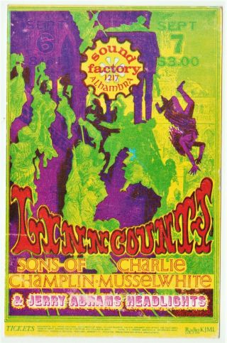 Linn County Sons Of Champlin Sound Factory Sacramento 1968 Concert Handbill
