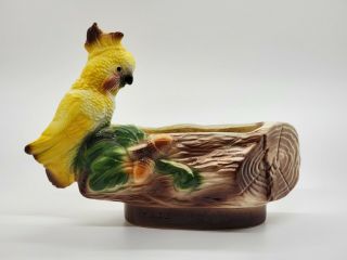 Maddux Vintage Cockatoo Ceramic Figurine Planter