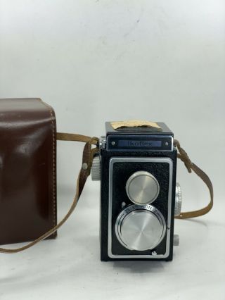 Exc Zeiss Ikon Ikoflex Ia Tlr With 75mm F 3.  5 Lens & Leather Case Usa