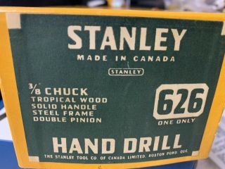 Vintage Stanley 626 Hand Drill,  In