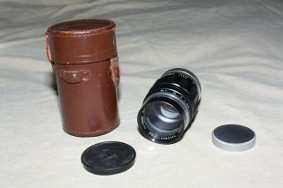 Asahi Takumar 1:3.  5 135mm Pre - Set Lens M42 With Caps & Case