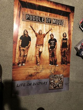 Puddle Of Mudd Signed Life On Display Promo Poster Flyer Nirvana Nickelback Stp