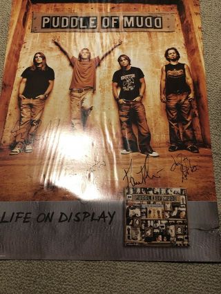 Puddle Of Mudd Signed Life On Display Promo Poster Flyer Nirvana Nickelback STP 3