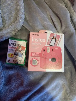 Pink Polaroid Fujifilm Camera With 2 Packs Of Fuji Film Instax Mini Twin Film