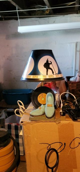 Elvis Presley Blue Suede Shoes Lamp With Shade 1999