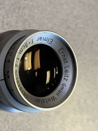 Ernst Leitz Wetzlar Elmar 90mm Lens For Leica 3f 35 Mm Camera