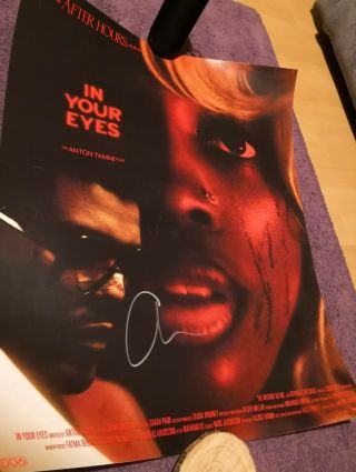 The Weeknd Signed Poster In Your Eyes After Hours - Rare