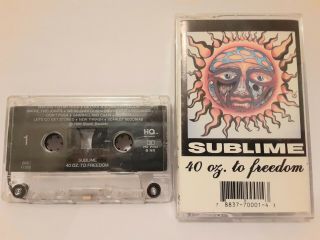 Sublime 40 Oz.  To Freedom Cassette 1992 Skunk Records Oop Rare