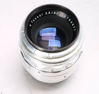 Carl Zeiss Tessar 80mm F/2.  8 T Lens For Exakta