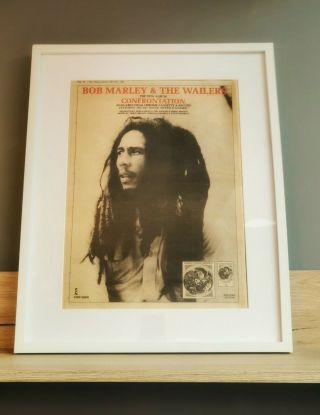 Bob Marley & The Wailers Nme Advert Framed May 28th 1983