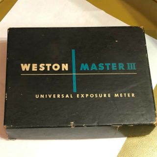 WESTON MASTER III LIGHT EXPOSURE METER WITH CASE BOX 2