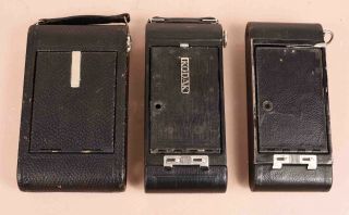 (3) Kodak Folding Cameras,  2A Autographic Brownie,  1A Pocket,  & 3 Pocket Mod A 2