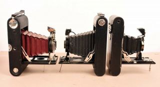 (3) Kodak Folding Cameras,  2A Autographic Brownie,  1A Pocket,  & 3 Pocket Mod A 3
