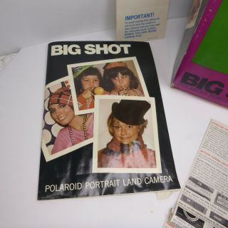 VINTAGE Early 1970s Polaroid BIG SHOT Portrait Land Camera 70s Andy Warhol 2