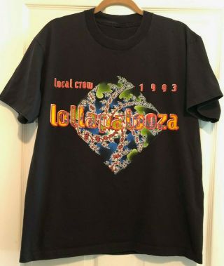 Lollapalooza 1993 Local Crew T - Shirt (primus/alice In.  /tool/rage.  /dinosaur. )