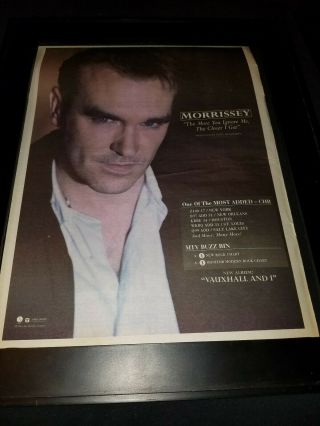 Morrissey The More You Ignore Me,  The Closer I Get Radio Promo Poster Ad Framed