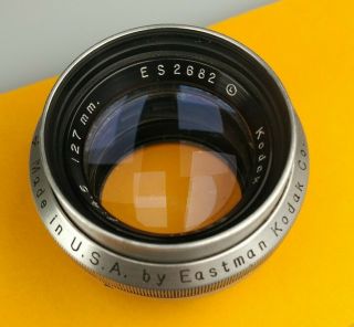 Kodak Ektar 127mm F 4.  5 Lens,  4x5,  No Shutter,  Rochester Ny,  Es2682 L,  1946