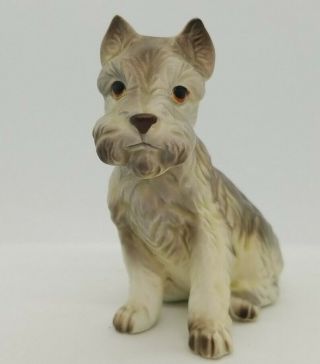 Vintage Schnauzer Porcelain Figurine Napro C9051 Japan 4 " Dog Puppy