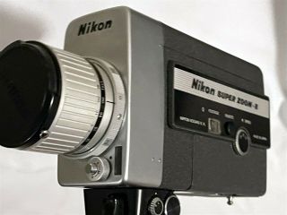 Vintage Nikon Zoom - 8 Movie Camera W/ Cine - Nikkor Zoom F 8.  8mm 45mm