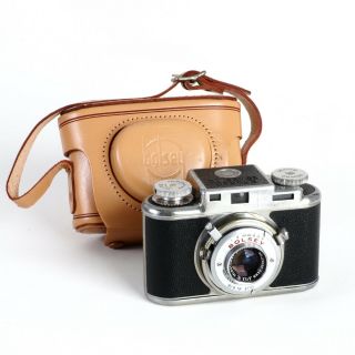 ^bolsey 35 Model B Vintage Rangefinder 35mm Film Camera 1953 - 56 W/leather Case