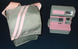 Vintage Polaroid 600 Cool Cam Instant Camera Pink & Gray W/ Fitted Case