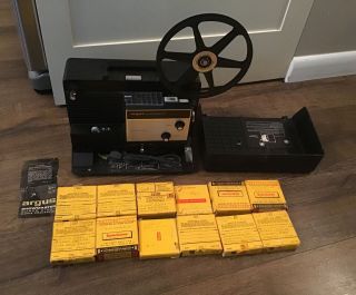 Vintage Argus Showmaster Eight 8 Mm Film Movie Projector 871 W/ Kodak Film