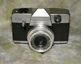 Vintage Kodak Instamatic Reflex Camera W F/2.  8 45 Mm Schneider Xenar Lens/