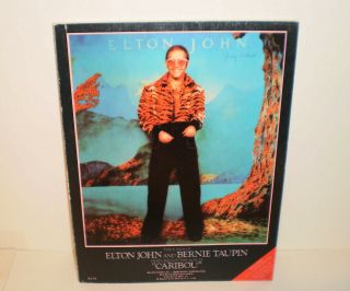 Elton John & Bernie Taupin Caribou Vintage Music Songbook " The Bitch Is Back "