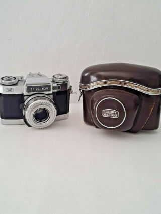 1963 Zeiss Ikon Contaflex B 35mm Film Slr Camera 50mm F2.  8 Lens 10.  1272