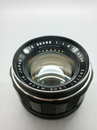 Auto Sears 55mm F1.  4 Lens,  Tomioka Bokeh Special,  M42,  Uv Filter,