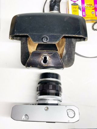 Vintage CANON PELIX 35mm Camera Bundle,  58mm Lens,  Flash,  Exposure Meter w/Case 3