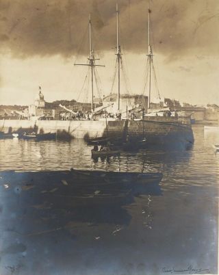 Edward Drummond Young (1876 - 1946) Photograph - Unknown Port - Signed